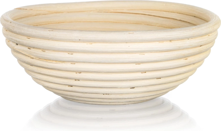 Coș rotund pentru dospit pâine 21 cm cu decor trifoi cu patru foi