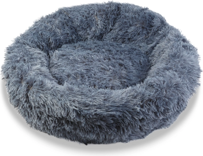 Culcuș rotund pentru câini XL, 80 cm, gri