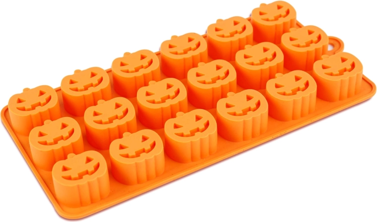 Formă de silicon pentru gheață, în formă de dovleac, pentru Halloween