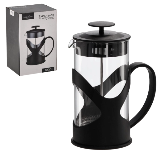 French press pentru cafea și ceai 1000 ml din sticlă borosilicată