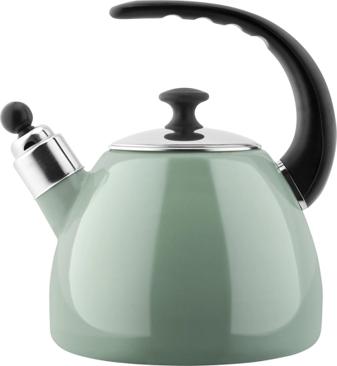 Ceainic emailat Balbina „Con” 2,5 l, verde salvie