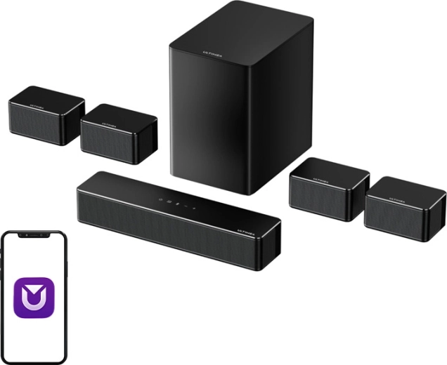 Soundbar ULTIMEA Poseidon D70 cu subwoofer și sunet surround 7.1