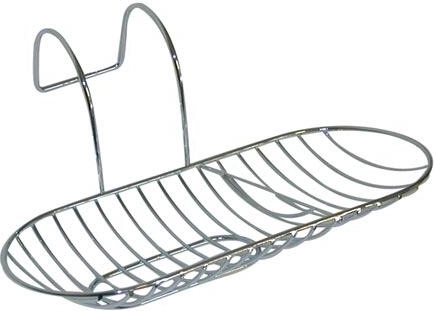 Săpunieră ovală suspendată pentru cadă, 28 × 12,5 cm, crom