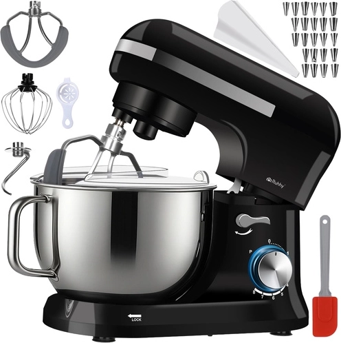 Robot de bucătărie planetar Ruhhy 1000 W cu bol din inox 4,5 l