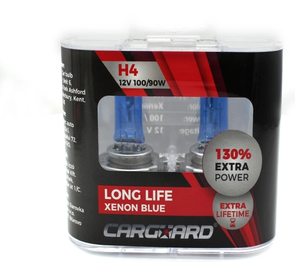 Bec halogen CARGUARD H4 Long Life Xenon Blue 12 V 100/90 W - 1 bucată