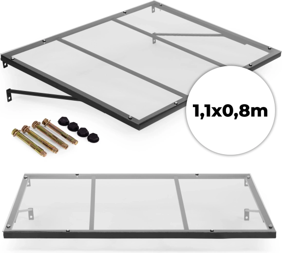 Copertină pentru intrare 113 × 80 cm cu protecție UV MULTIGARDEN