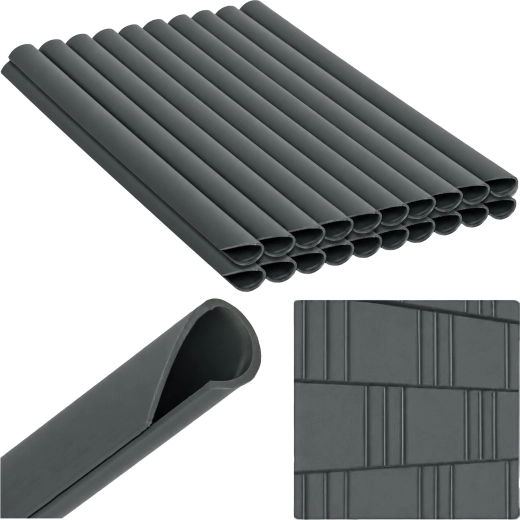 Clipsuri pentru bandă de gard, antracit, 19 cm, 20 buc.