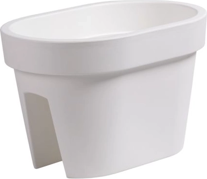 Ghiveci de balustradă Lofly Railing 39,6 cm alb