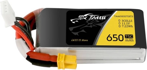 Baterie Tattu LiPo 650mAh 11,1V 3S 75C
