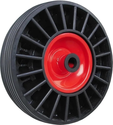 Roată metalică plină pentru cărucior tip sac 250 mm, butuc 20 mm