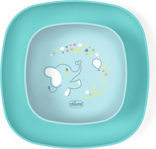 Chicco set de masă bol și farfurie albastru 12m+
