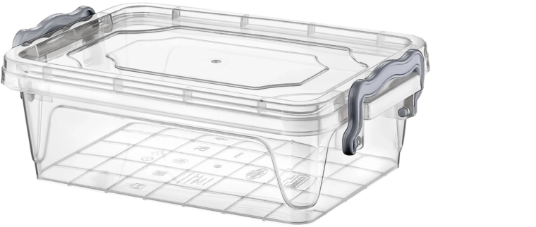 Container din plastic Multi Box 1,2 l cu capac și cleme