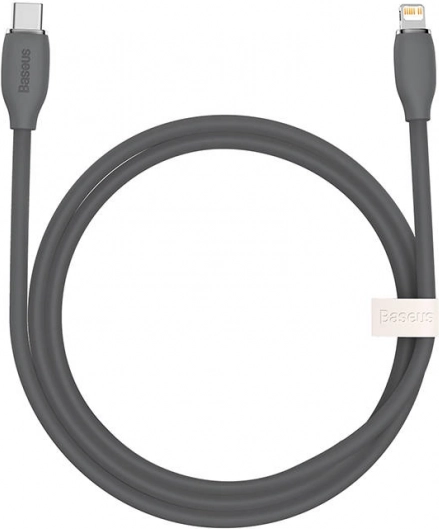 Cablu de încărcare rapidă din silicon Baseus USB-C la Lightning 20W 1,2 m negru