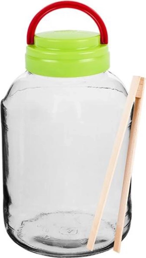 Borcan pentru murat cu capac și clești 3 l