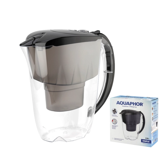 Aquaphor Simple cană filtrantă 2,8 l – negru