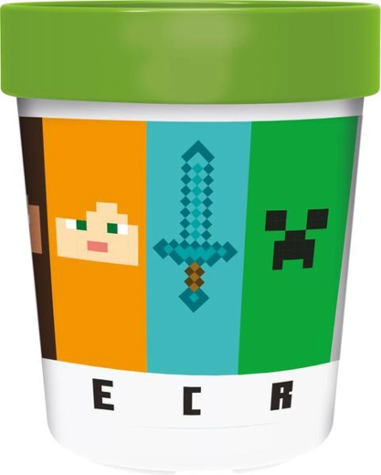 Pahar din plastic Minecraft 260 ml cu bază antiderapantă