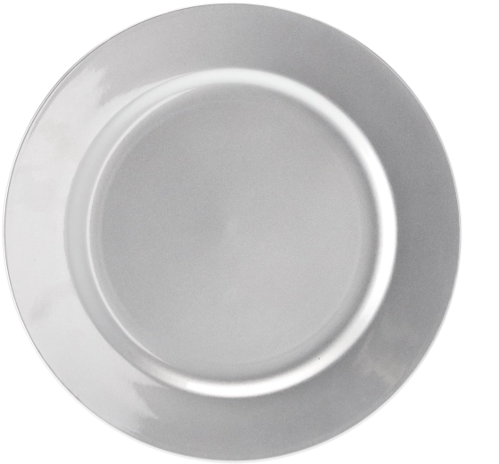 Tavă rotundă argintie 33 cm din polipropilenă