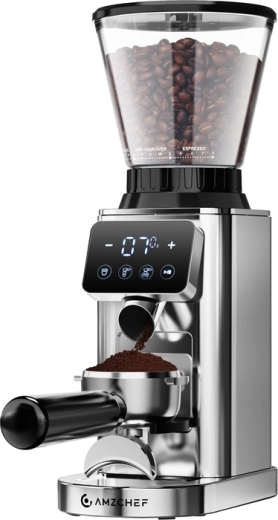 Râșniță electrică de cafea AMZCHEF (argintie)