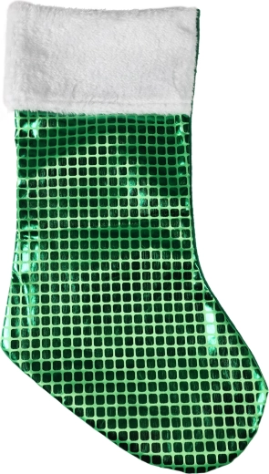 Șosetă de Crăciun verde 43 cm