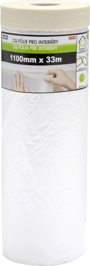 Bandă de mascare cu folie 110 × 33 m pentru interioare