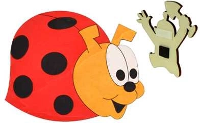 Magnet din lemn buburuză DoDo