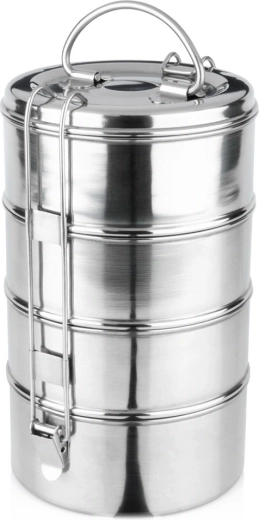 Caserolă tip termos din inox Vilde cu 4 etaje, 4×900 ml