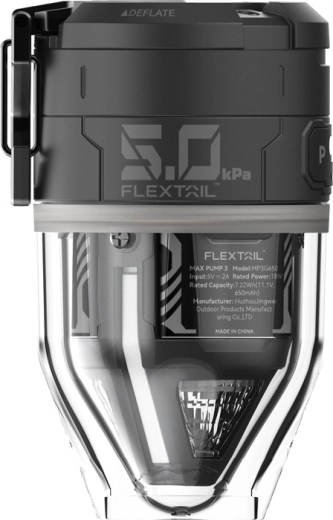 Flextail Max Pump 3 pompă electrică portabilă cu lumină, neagră