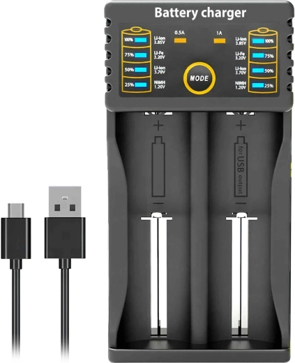 LiitoKala Lii-202 încărcător inteligent pentru acumulatori cu funcție de powerbank - 1 bucată