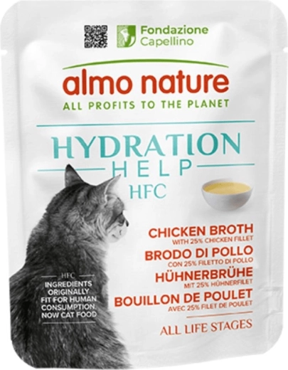 Almo Nature HFC Hydratation Help pentru pisici – supă de pui 50 g