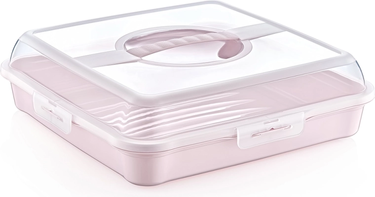Party-Butler cutie pentru tort și prăjituri nordic pink 34,5 × 34,5 × 10,5 cm