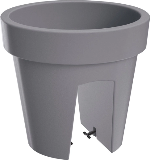 Ghiveci de balustradă Lofly Railing 24,5 cm – piatră gri