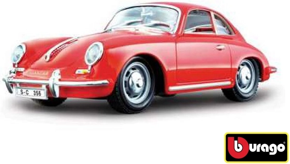 Bburago 1:24 Porsche 356B Coupé (1961) roșu