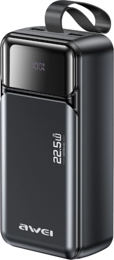 Powerbank Awei PA-105 40 000 mAh 22,5 W cu PD și afișaj LED - 1 bucată