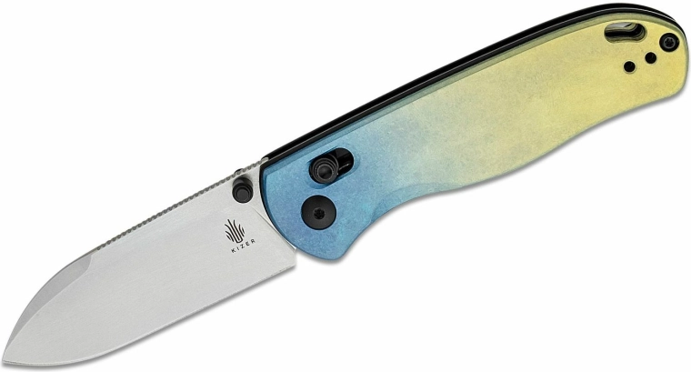 Kizer Drop Bear cuțit de buzunar 7,6 cm, titan multicolor cu clemă