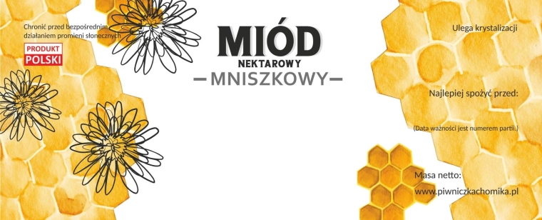 Set etichete pentru miere – nectar de păpădie, 154 × 60 mm, 100 buc