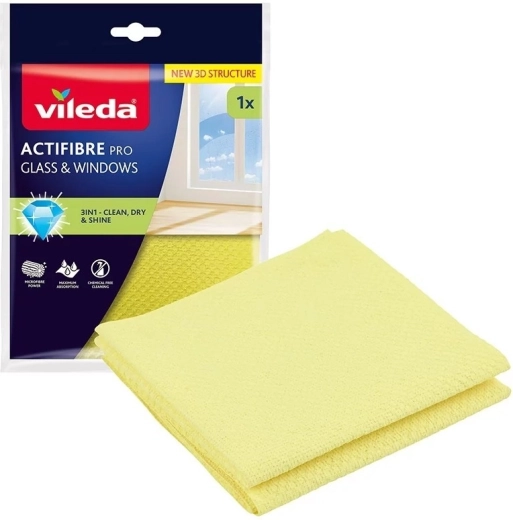 Vileda Actifibre Pro lavetă pentru sticlă și ferestre - 1 bucată