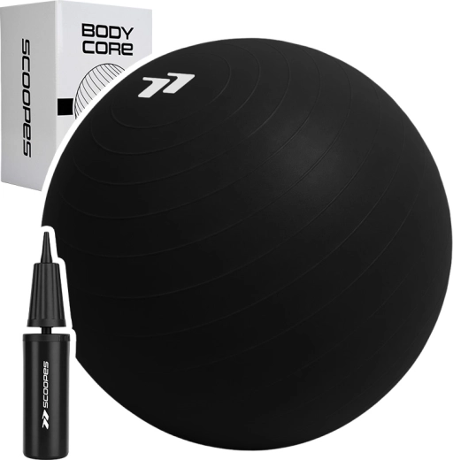 Minge de gimnastică BodyCore 85 cm neagră