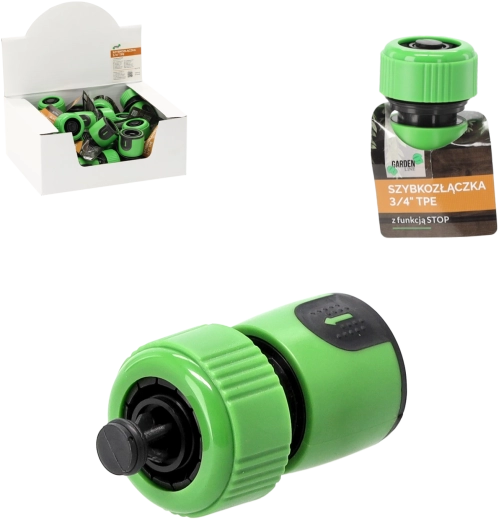 Cuplaj rapid 3/4" cu funcție STOP, suprafață TPE