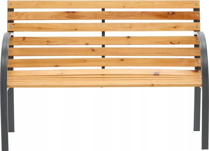 Bancă de grădină Garden Line 120 cm din lemn cu structură din oțel