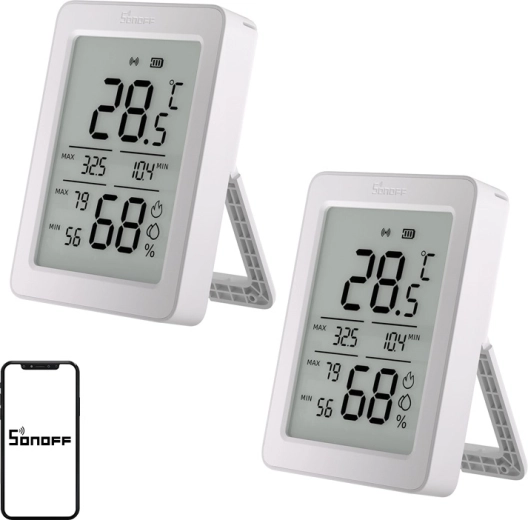 Sonoff AirGuard TH ZigBee senzor de temperatură și umiditate cu afișaj LCD (2 buc.)