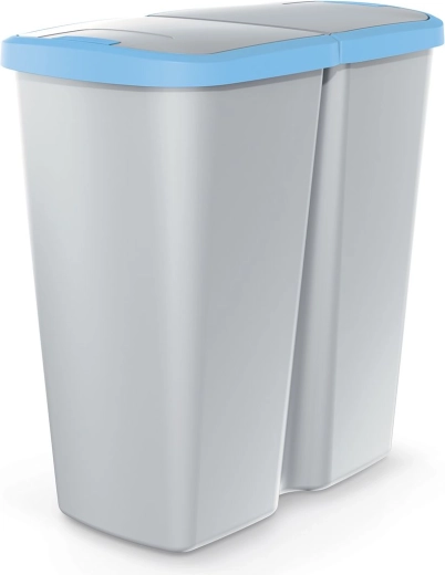 Coș de gunoi Prosperplast Compacta Q Duo 45 l pentru sortarea deșeurilor
