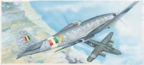 Model din plastic al avionului Fiat G.55 1:48