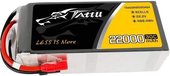 Acumulator LiPo Tattu 22000 mAh 22,2 V 6S 30C cu conectori AS150/X150