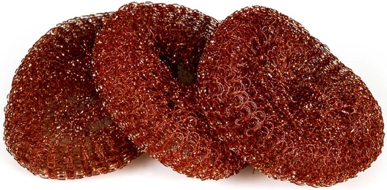 Sârmă de curățat din cupru pentru vase, 3 bucăți