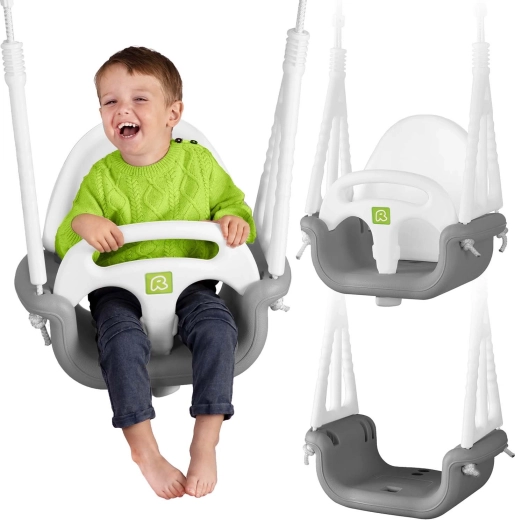 Houpa modulată pentru copii Ricokids 3în1 gri-albă