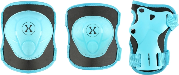 Set de protecții pentru patinaj și skateboard NILS Extreme H704 albastru – S
