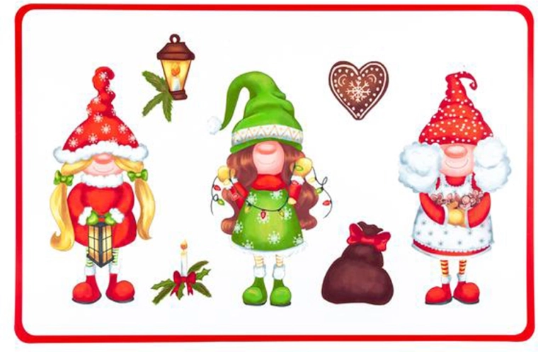 Suport de masă din plastic de Crăciun Elfii 28,5 × 44 cm