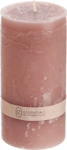 Lumânare cilindrică roz 14 cm