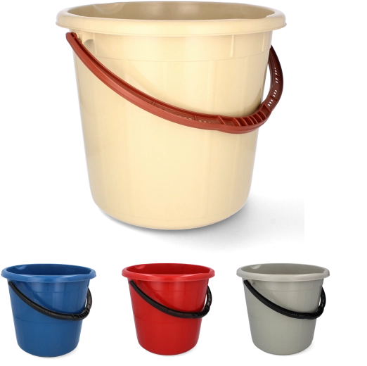 Găleată zincată 10 l cu mâner din lemn