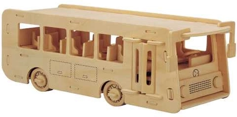 Puzzle 3D din lemn Woodcraft autobuz